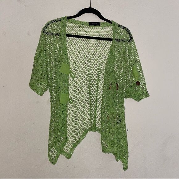 Green Fairy Core Beach Netted Swim Coverup - Picture 3 of 6